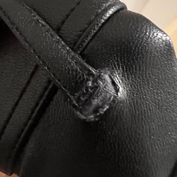 WILFRED- Size two leather legging pant, mid rise, button closure - Picture 4 of 5